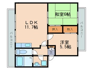 エクセルコ－トｋａｍｉｙａｂｕの物件間取画像